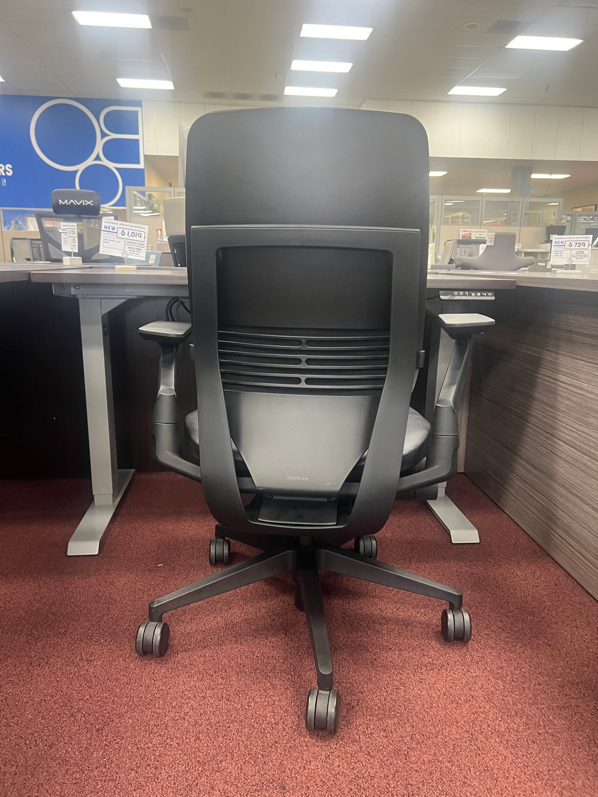 Refurbished Steelcase Gesture Chair – Graphite Frame & Fabric – New Casters – Mexico