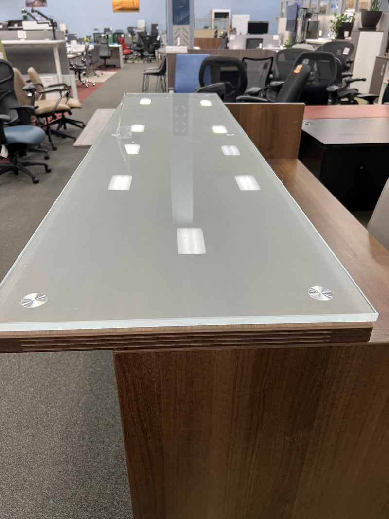 USED Secretary Desk with Glass Top