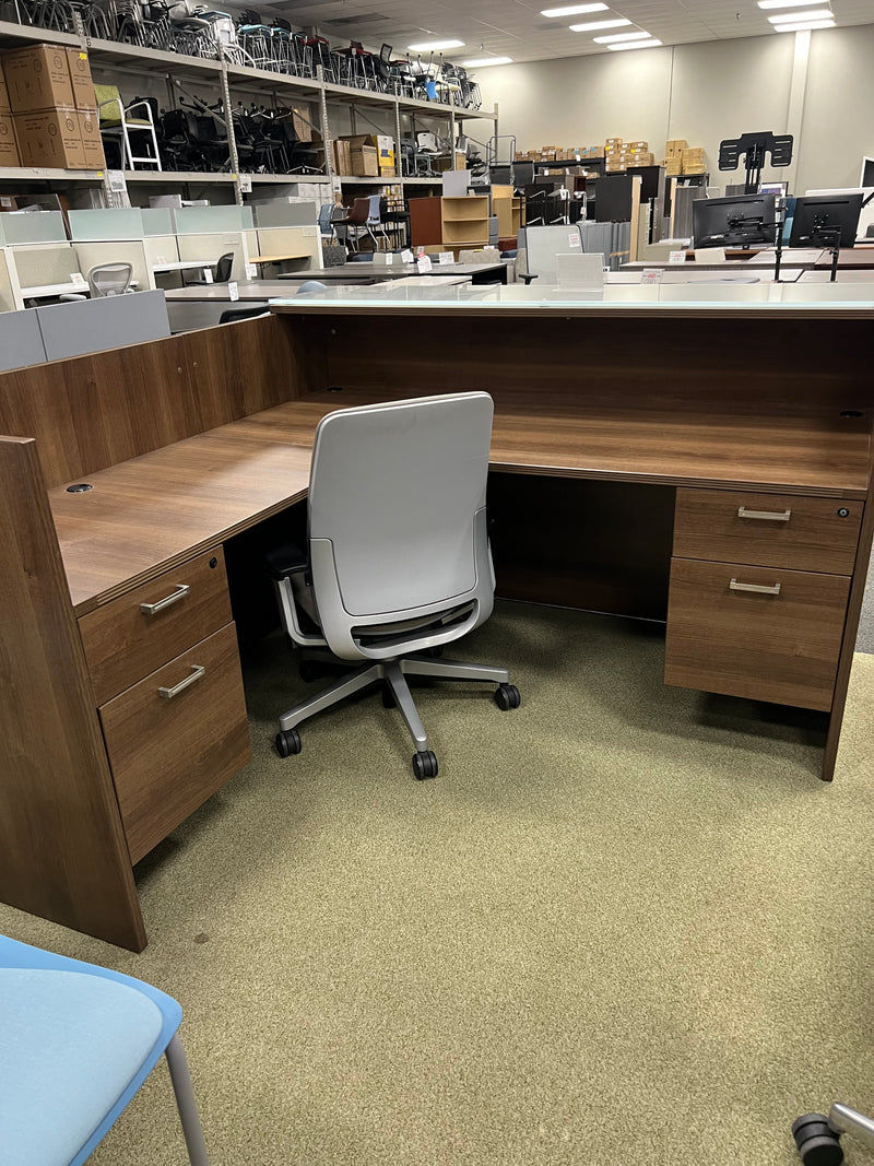 USED Secretary Desk with Glass Top