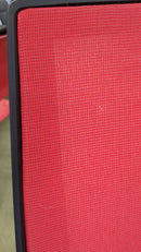 Seat on it Red Mesh Back and Gray Fabric Seat