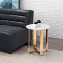 Zuo Modern Atlas End Table White & Gold - 100656