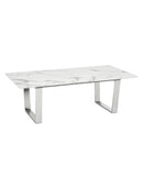 Zuo Modern Atlas Coffee Table White & Silver - 100708