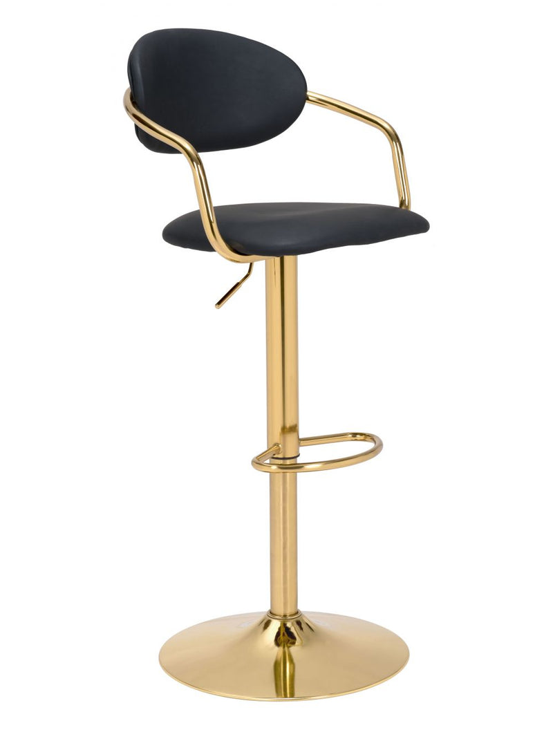 Zuo Modern Gusto Bar Chair Black & Gold - 109037