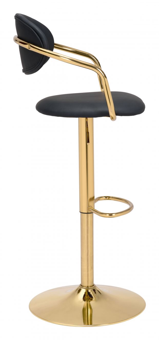 Zuo Modern Gusto Bar Chair White or Black & Gold