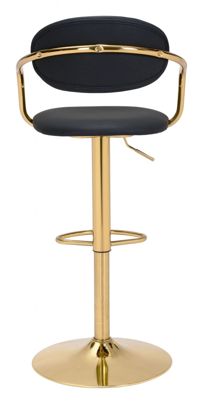 Zuo Modern Gusto Bar Chair White or Black & Gold