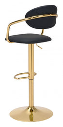 Zuo Modern Gusto Bar Chair White or Black & Gold
