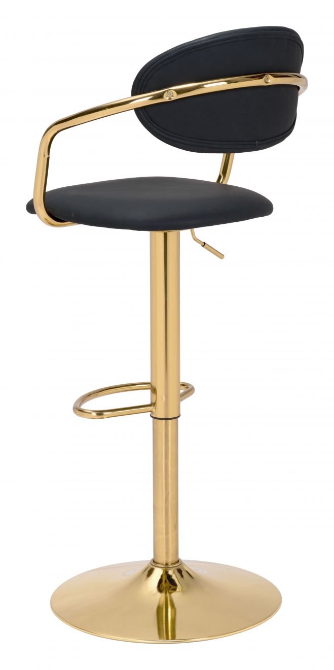 Zuo Modern Gusto Bar Chair White or Black & Gold