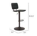 Zuo Modern Holden Bar Chair Vintage Black - 109041