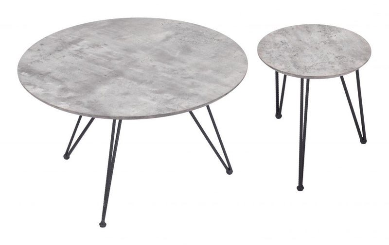 Zuo Modern Kerris Coffee Table Set Gray & Black - 109232