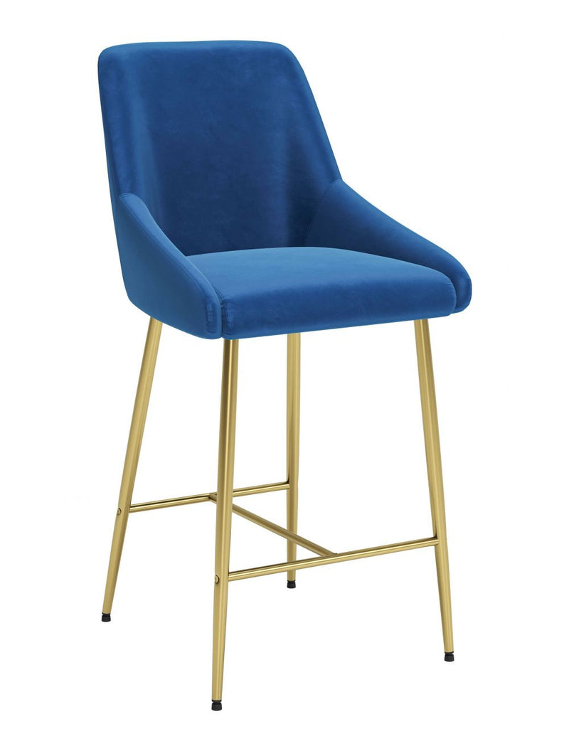 Zuo Modern Madelaine Counter Chair Navy - 109379