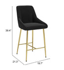 Zuo Modern Madelaine Counter Chair