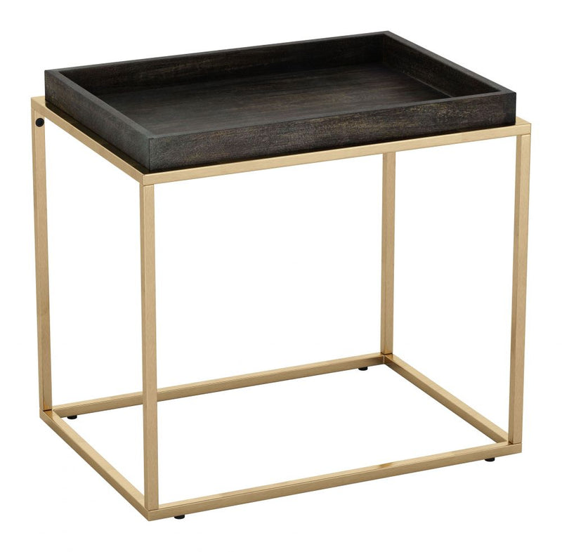 Zuo Modern Jahre Side Table Black & Brass - 109384