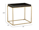 Zuo Modern Jahre Side Table Black & Brass - 109384