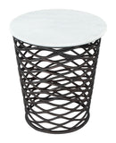 Zuo Modern King Side Table White & Antique Black - 109455