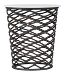 Zuo Modern King Side Table White & Antique Black - 109455