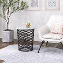 Zuo Modern King Side Table White & Antique Black - 109455