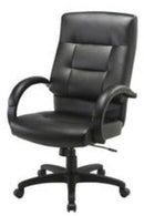 HIGH BACK EXEC CHAIR-BLK LEATH