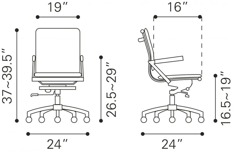 Lider Plus Office Polyurethane Chair by ZUO