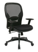 Office Star Products - Silla profesional con respaldo de malla transpirable negra - 2300