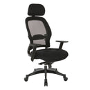 Office Star Products - Silla Profesional Deluxe con Respaldo de Malla Transpirable Negra – 25004