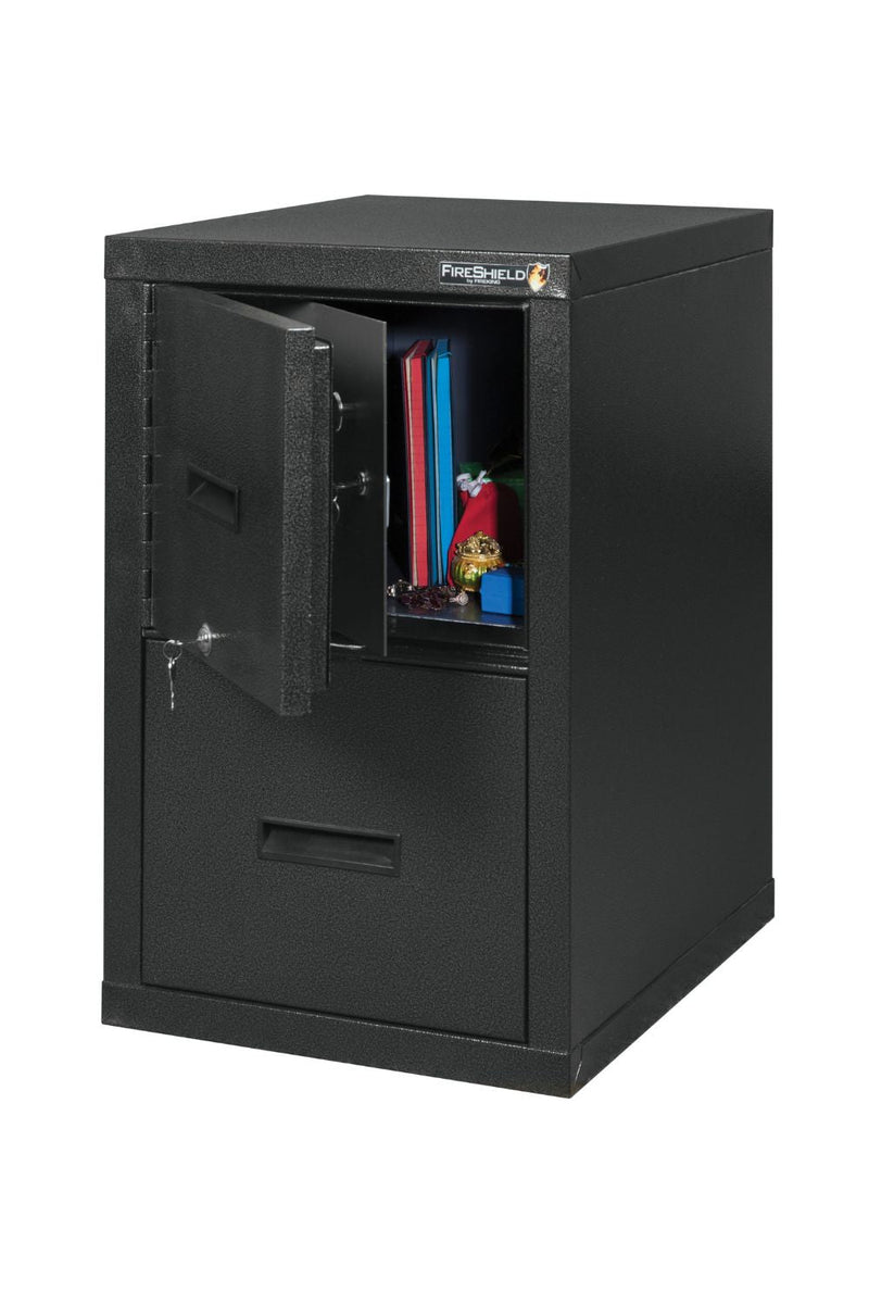 FireKing FireShield - Space-Saving Vertical File Cabinet with Safe - 2S1822-DBSSF