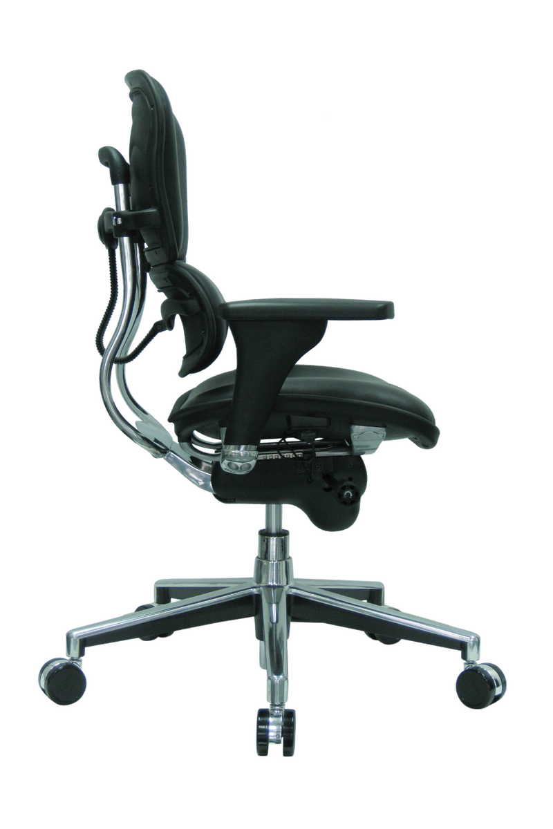 Eurotech Racer Chair Eurotech Ergo Mid Back-Leather black LE10ERGLO