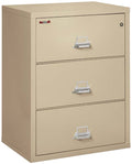 FireKing 3 Drawers Lateral 31" Wide Classic High Security Lateral File Cabinet - 3-3122-C