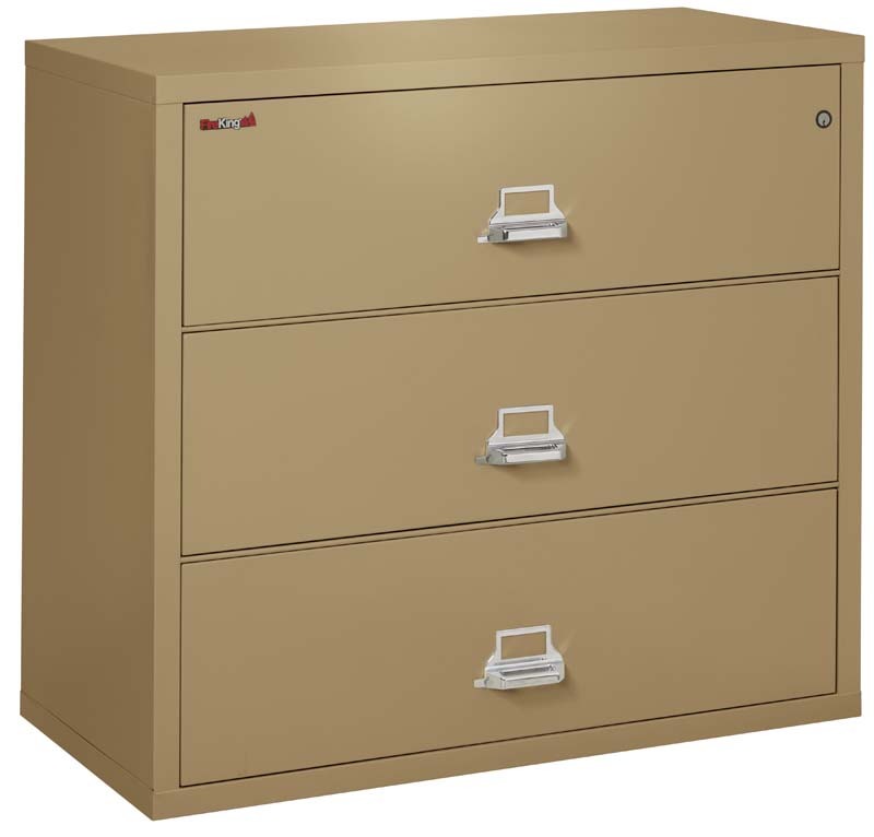 FireKing 3 Drawers Lateral 44" Wide Classic High Security Lateral File Cabinet - 3-4422-C