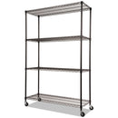 Alera NSF Certified 4-Shelf Wire Shelving Kit with Casters - ALESW604818