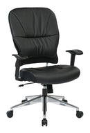 Office Star Products - Silla de Gerente de Piel Regenerada Negra – 32-E33P918P