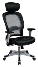 Office Star Products - Professional Light Air Grid Back Chair with Headrest – 327-E36C61F6HL