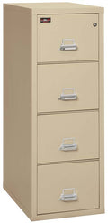 FireKing 4 Drawers Letter 31" Depth 2 Hour Vertical High-Security File Cabinet - 4-1956