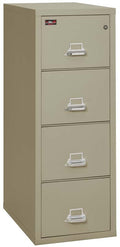 FireKing 4 Drawers Letter 31" Depth 2 Hour Vertical High-Security File Cabinet - 4-1956