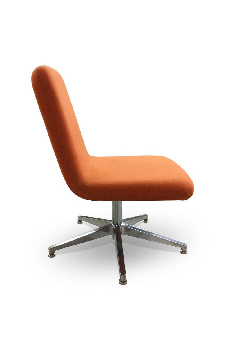 Orange High Point Orbit Armless Swivel Chair