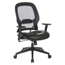 Silla de gerente Space Seating by Office Star Products con respaldo de rejilla Air Grid® oscuro y tela antimicrobiana Dillon - 5790D-R100