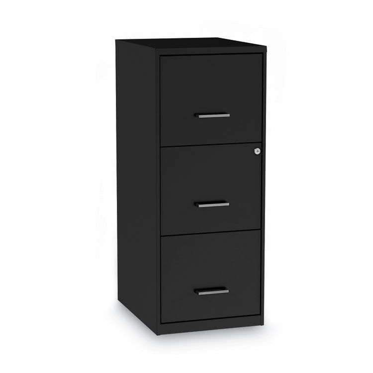 Alera Soho Vertical File Cabinet, 3 Drawers: File/File/File, Letter, Black - ALESVF1835BL