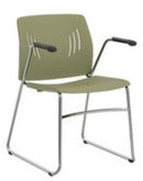 STACK CHR-W/ARM-OLIVEGRNCHROME