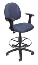 Boss Drafting Stool with Foot Ring (Multiple Arms Options)