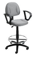 Boss Drafting Stool with Foot Ring (Multiple Arms Options)