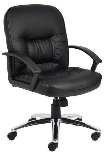 Boss Black Leather Executive Conference Chair