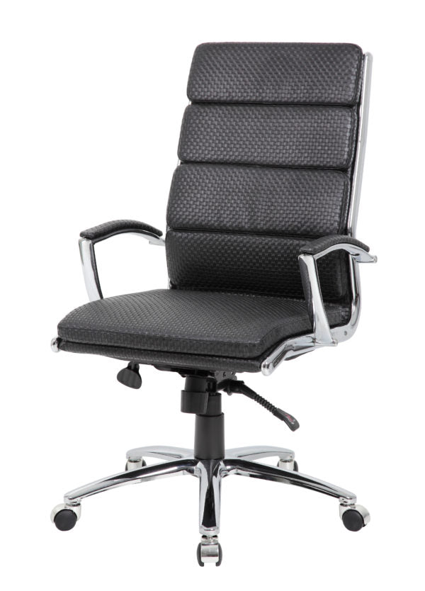 Boss Executive Vinyl Chair with Metal Chrome Finish