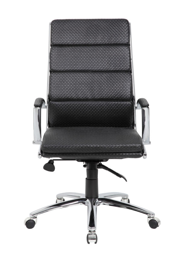 Boss Executive Vinyl Chair with Metal Chrome Finish