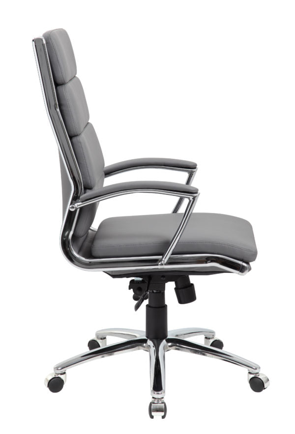 Boss Executive Vinyl Chair with Metal Chrome Finish