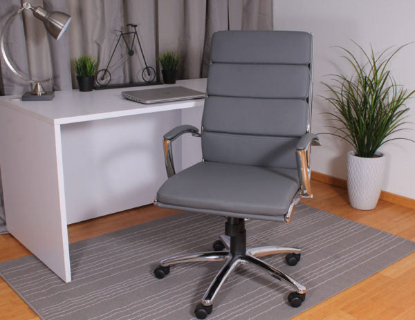 Boss Executive Vinyl Chair with Metal Chrome Finish