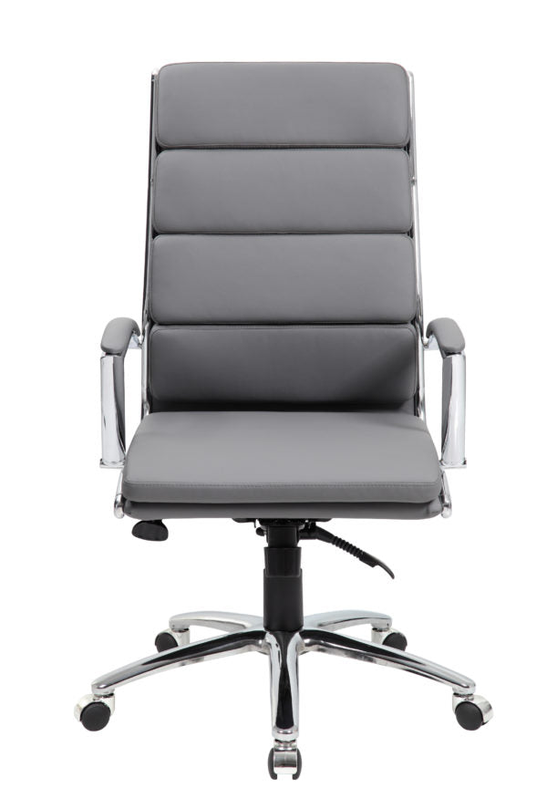 Boss Executive Vinyl Chair with Metal Chrome Finish