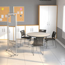 FLASH Raisley Transparent Acrylic Mobile Partition with Lockable Casters, 72"H x 24"L (3 Sections Included) - BR-PTT001-3-AC-60183-GG