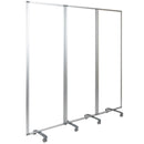 FLASH Raisley Transparent Acrylic Mobile Partition with Lockable Casters, 72"H x 24"L (3 Sections Included) - BR-PTT001-3-AC-60183-GG
