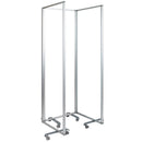 FLASH Raisley Transparent Acrylic Mobile Partition with Lockable Casters, 72"H x 24"L (3 Sections Included) - BR-PTT001-3-AC-60183-GG