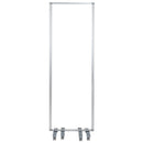 FLASH Raisley Transparent Acrylic Mobile Partition with Lockable Casters, 72"H x 24"L (3 Sections Included) - BR-PTT001-3-AC-60183-GG