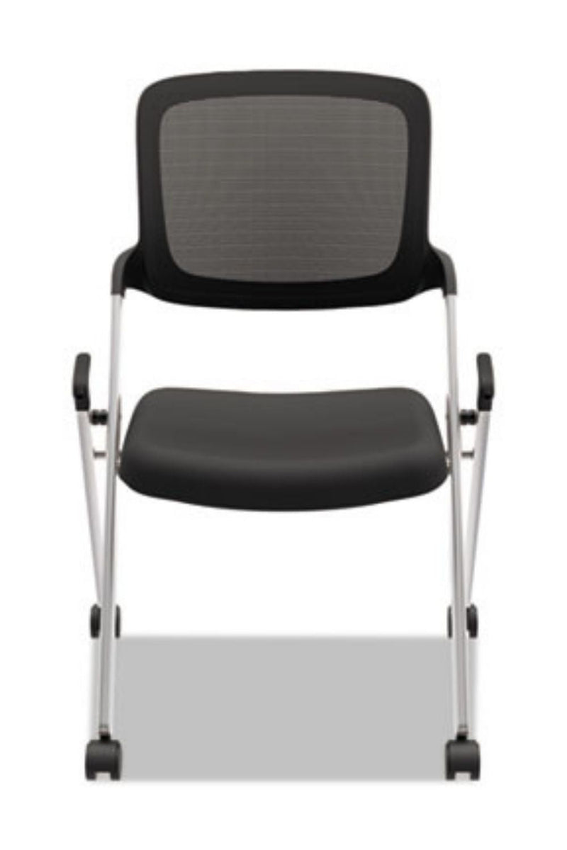 HON COMPANY Black Mesh Back Nesting Chair VL304